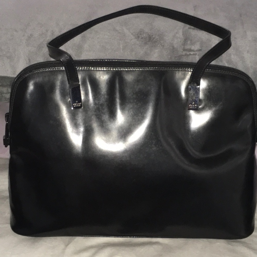Vintage Gucci Black Patent Leather Bag - Picture 5 of 10